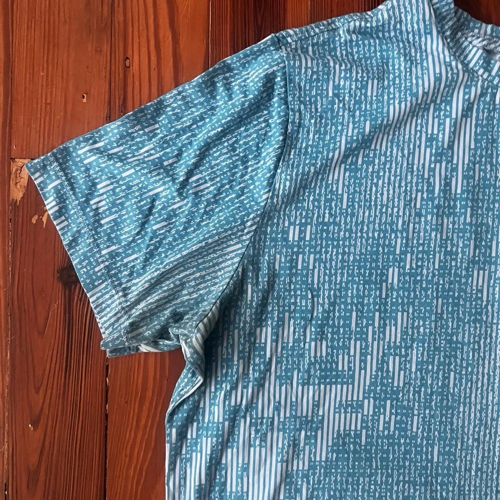 Nike The Nike‎ Tee Dri-FIT Men's XL Blue Pattern Athletic Shirt